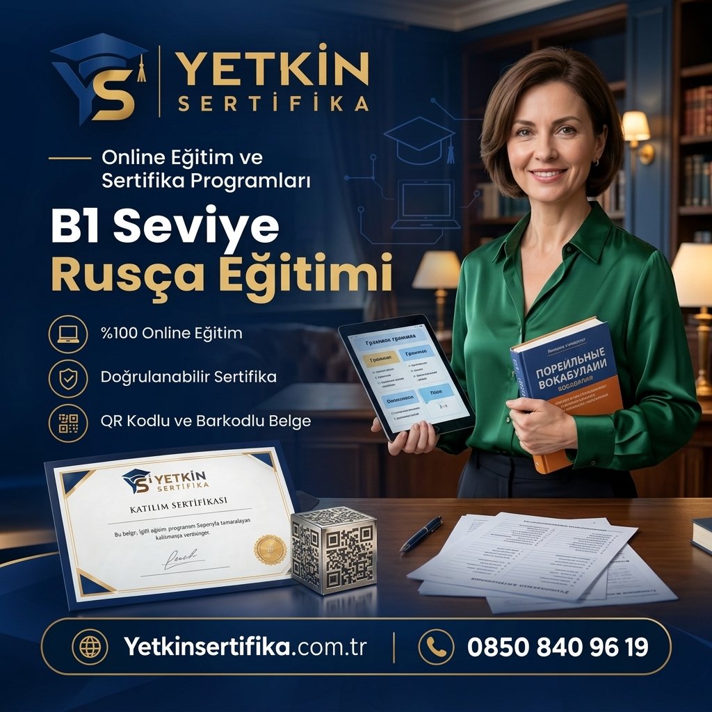 B1 Genel Rusça Dil Seviye Sınavı ve Sertifikası Eğitimi